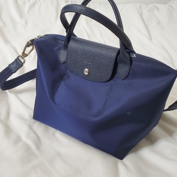 Longchamp Handbags - Longchamp Le Pliage Neo Top-Handle Bag Small Navy